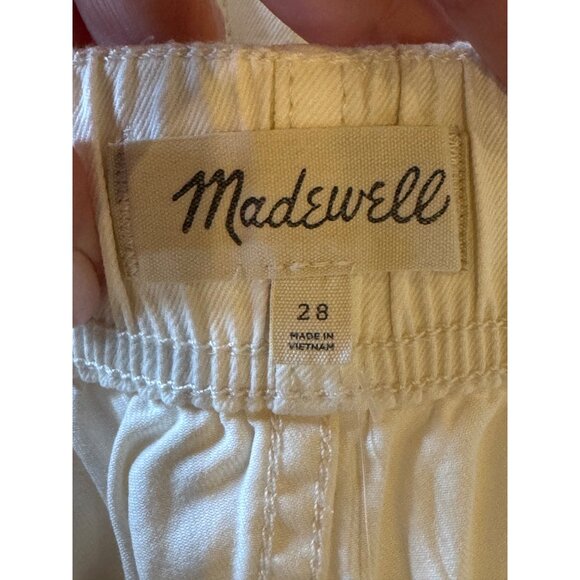 Madewell Shorts Women 28 Beige Vintage Canvas Garment Dyed Pull On Utility NWT - Picture 8 of 11